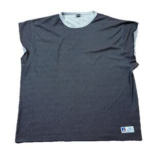 Russell Athletic Sleeveless Shirt XXL Mesh Black Gray Tank Top